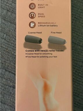 Rechargeable Foot Callus Remover with Dual Roller Heads - NWT